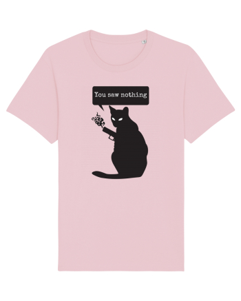 You Saw Nothing Funny Killer Cat Cotton Pink
