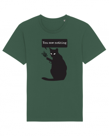 You Saw Nothing Funny Killer Cat Bottle Green
