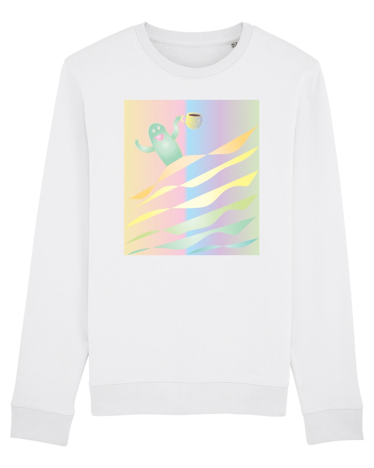 Bluză mânecă lungă Unisex Rise White