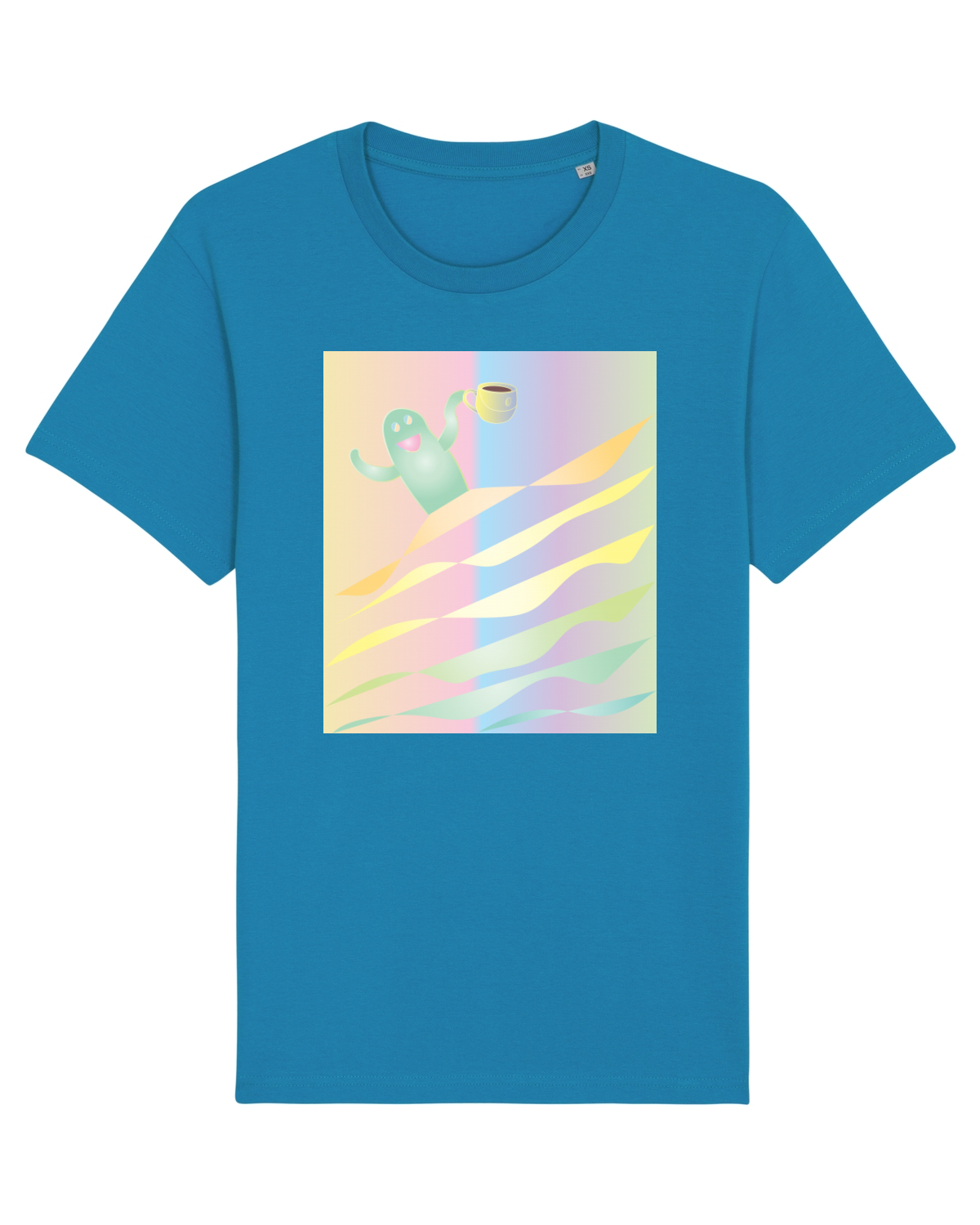 Tricou mânecă scurtă Unisex Rocker Azur
