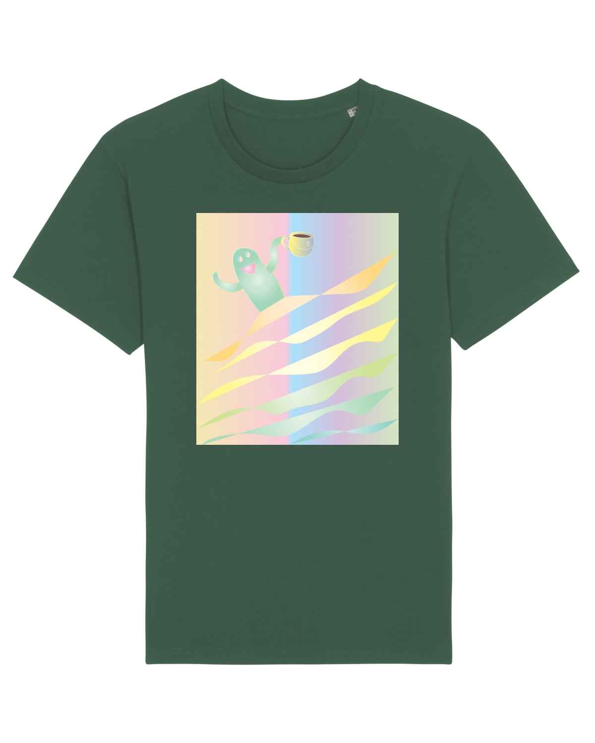 Tricou mânecă scurtă Unisex Rocker Bottle Green