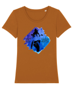 Motorcycle Tricou mânecă scurtă guler larg fitted Damă Expresser