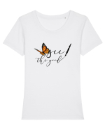See the Good Tricou mânecă scurtă guler larg fitted Damă Expresser