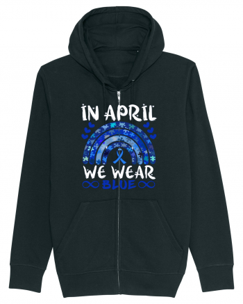 In Aprilie purtam albastru. Luna Autismului. In April we wear blue. Autism Black