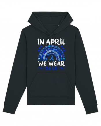 In Aprilie purtam albastru. Luna Autismului. In April we wear blue. Autism Black