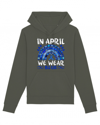 In Aprilie purtam albastru. Luna Autismului. In April we wear blue. Autism Khaki