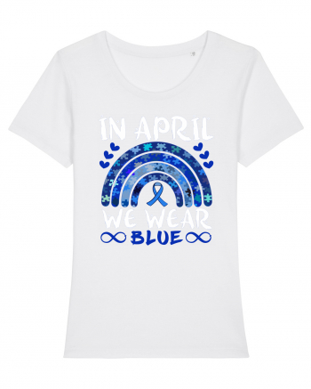 In Aprilie purtam albastru. Luna Autismului. In April we wear blue. Autism White