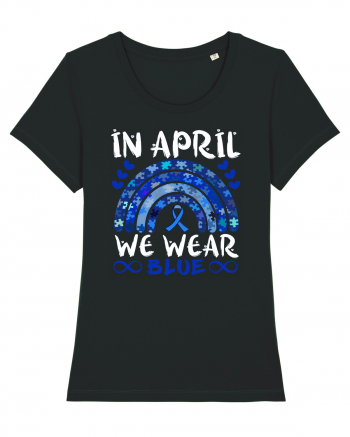 In Aprilie purtam albastru. Luna Autismului. In April we wear blue. Autism Black