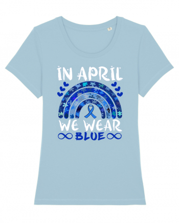 In Aprilie purtam albastru. Luna Autismului. In April we wear blue. Autism Sky Blue