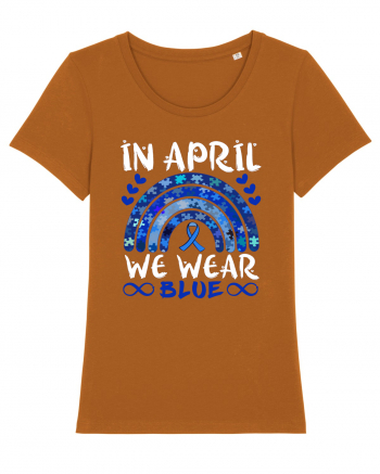 In Aprilie purtam albastru. Luna Autismului. In April we wear blue. Autism Roasted Orange