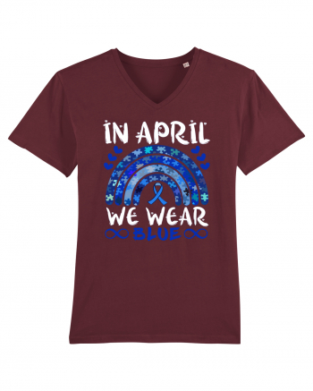 In Aprilie purtam albastru. Luna Autismului. In April we wear blue. Autism Burgundy