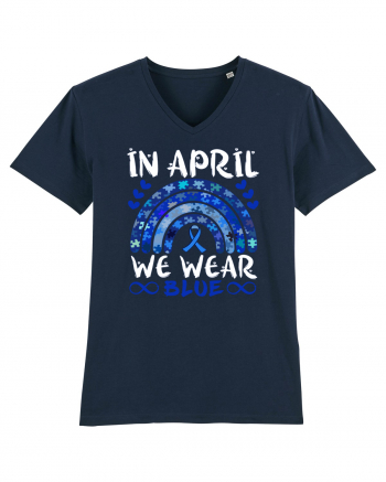 In Aprilie purtam albastru. Luna Autismului. In April we wear blue. Autism French Navy