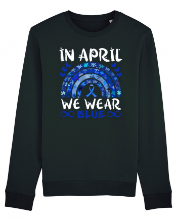 In Aprilie purtam albastru. Luna Autismului. In April we wear blue. Autism Black