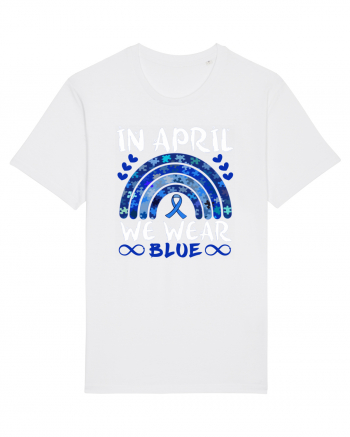 In Aprilie purtam albastru. Luna Autismului. In April we wear blue. Autism White