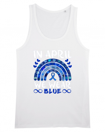 In Aprilie purtam albastru. Luna Autismului. In April we wear blue. Autism White