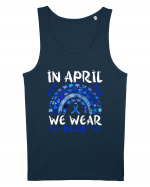 In Aprilie purtam albastru. Luna Autismului. In April we wear blue. Autism Maiou Bărbat Runs