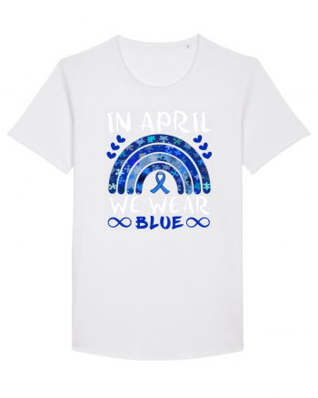 In Aprilie purtam albastru. Luna Autismului. In April we wear blue. Autism White