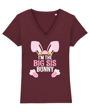 Sora mai mare tricou de Paste. I'm the Big Sis Bunny Burgundy