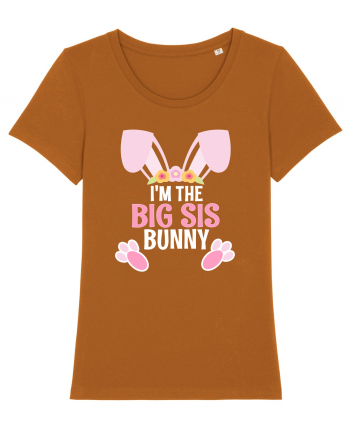 Sora mai mare tricou de Paste. I'm the Big Sis Bunny Roasted Orange