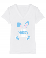 Cadou de Paste pentru tata. I'm the Daddy Bunny Easter Tricou mânecă scurtă guler V Damă Evoker