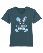 Cadou pentru fratele mai mic de Paste. I'm the Lil Bro Bunny Tricou mânecă scurtă guler V Bărbat Presenter