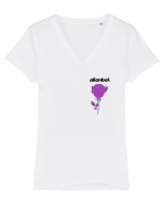 alienboi ROSE Tricou mânecă scurtă guler V Damă Evoker