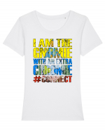 World Down Syndrome Day I Am The Gnomie With Extra Chromie Tricou mânecă scurtă guler larg fitted Damă Expresser