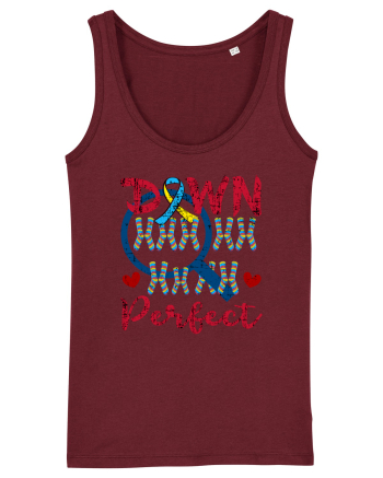 World Down 21 Trisomy Day Chromosomes Under Magnifying Glass Burgundy