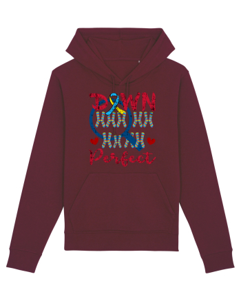 World Down 21 Trisomy Day Chromosomes Under Magnifying Glass Burgundy
