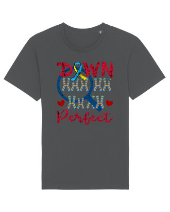 World Down 21 Trisomy Day Chromosomes Under Magnifying Glass Anthracite