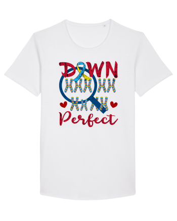 World Down 21 Trisomy Day Chromosomes Under Magnifying Glass White