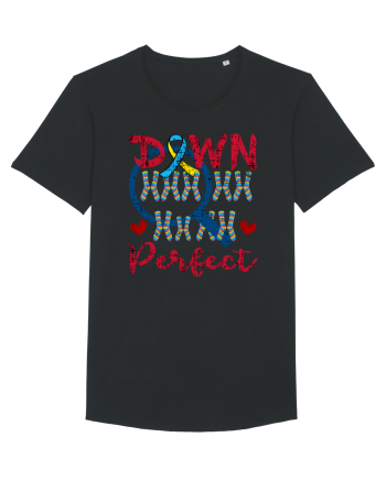 World Down 21 Trisomy Day Chromosomes Under Magnifying Glass Black