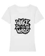 Wake the World Tricou mânecă scurtă guler larg fitted Damă Expresser
