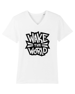 Wake the World Tricou mânecă scurtă guler V Bărbat Presenter