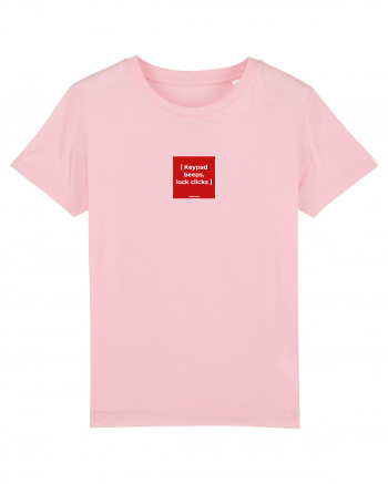 [Keypad beeps, lock clicks] Cotton Pink