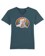 Look, a Unicorn  Tricou mânecă scurtă guler V Bărbat Presenter