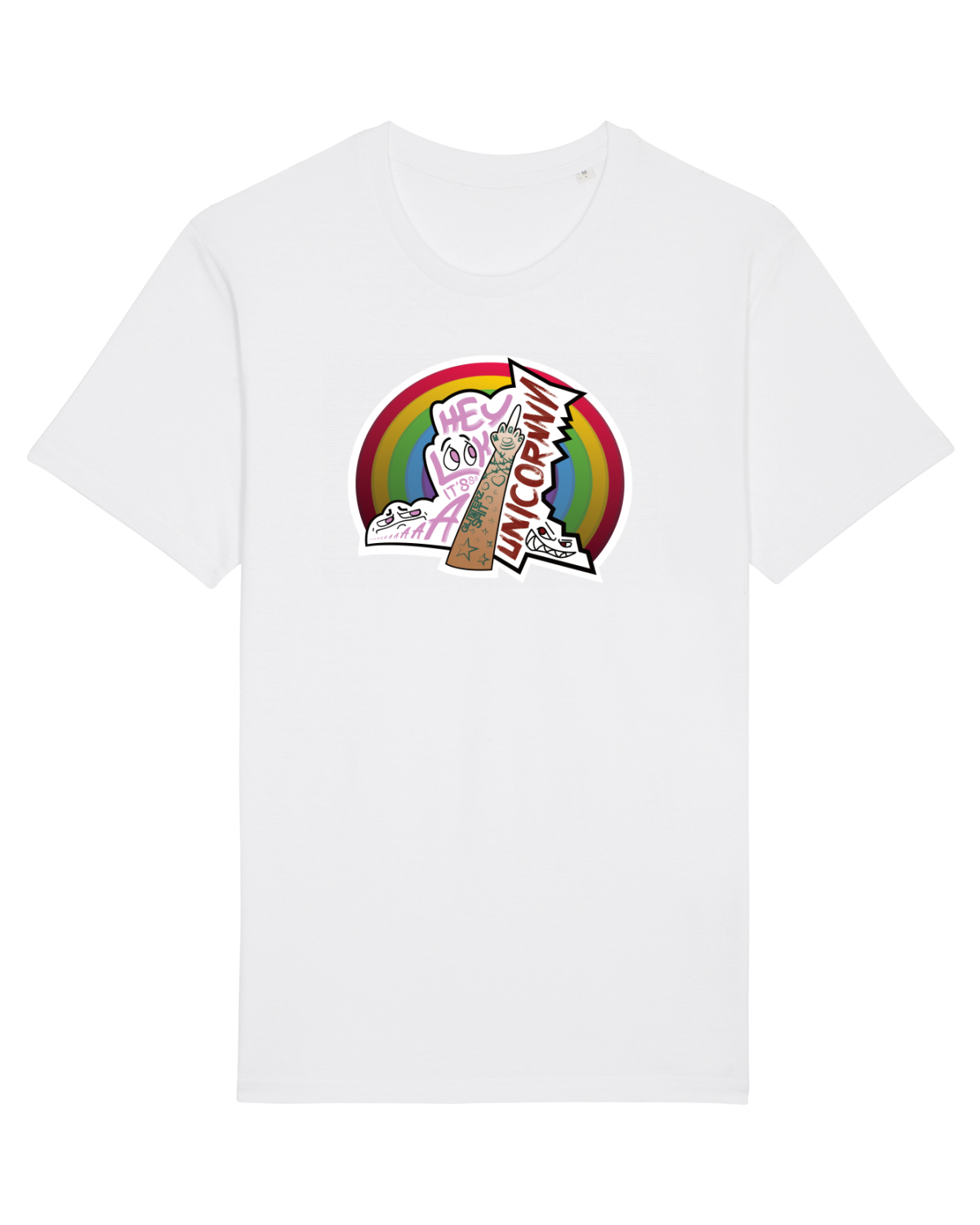 Tricou mânecă scurtă Unisex Rocker White