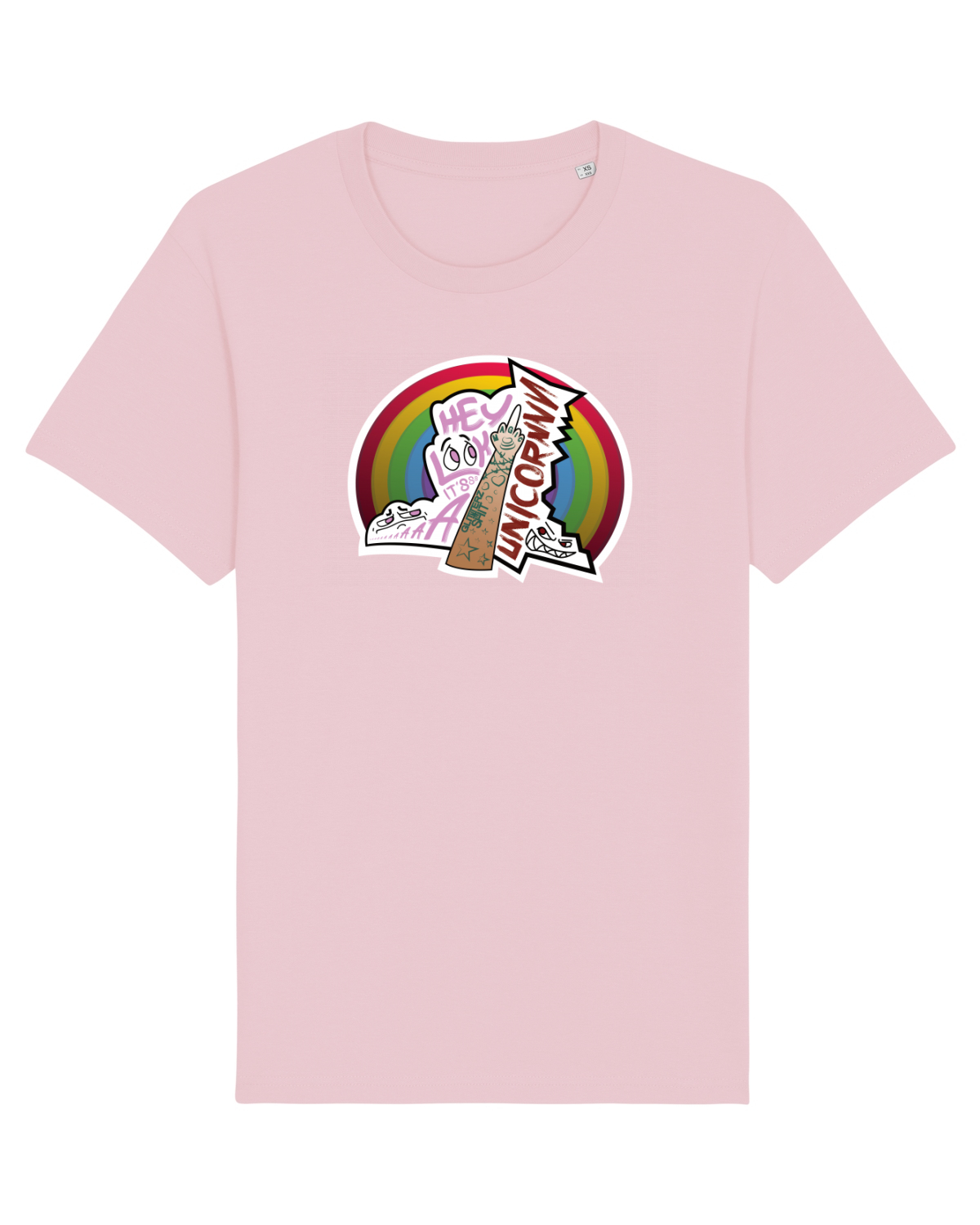 Tricou mânecă scurtă Unisex Rocker Cotton Pink