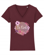 Be kind! Tricou mânecă scurtă guler V Damă Evoker