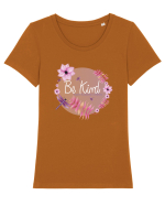 Be kind! Tricou mânecă scurtă guler larg fitted Damă Expresser