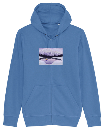 Purple Kitty Love  Bright Blue