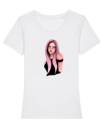Pink Girl White