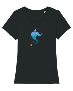 Genie Tricou mânecă scurtă guler larg fitted Damă Expresser