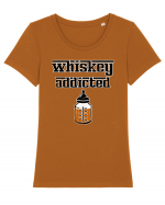 whiskey addicted Tricou mânecă scurtă guler larg fitted Damă Expresser