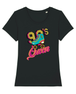 90's Queen Tricou mânecă scurtă guler larg fitted Damă Expresser