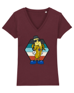 Retro Cool Banana Tricou mânecă scurtă guler V Damă Evoker