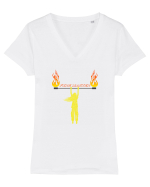Fire master Tricou mânecă scurtă guler V Damă Evoker