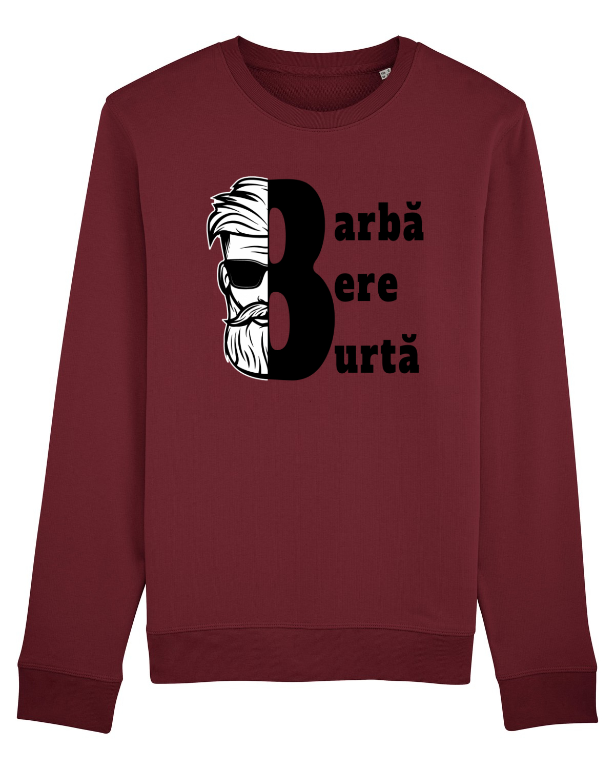 Bluză mânecă lungă Unisex Rise Burgundy