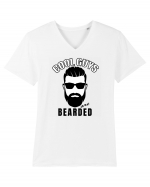 Cool Guys Are Bearded Tricou mânecă scurtă guler V Bărbat Presenter