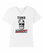 Tuns Barbierit Tricou mânecă scurtă guler V Bărbat Presenter